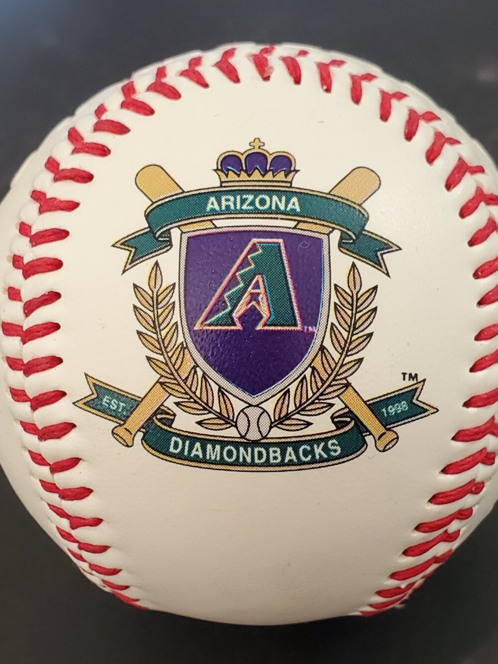 Arizona Diamondbacks Embossed Baseball Featuring Their Coat of Arms 1998